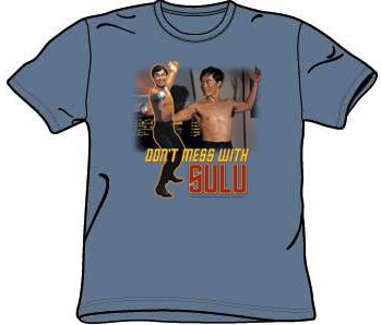 Star Trek DON'T MESS WITH SULU Adult Slate Blue T-shirt