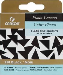 scrapbooking corners:Canson Photo Corners 250/Pkg Black 541-2055; 3 Items/Order