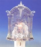 Pack of 4 Icy Crystal Swivel Plug Nativity Christmas Night Lights