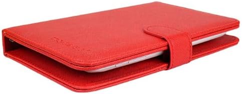 KOCASO Red Generic Micro USB Keyboard & PU-Leather Case Cover for 7 Inch Tablet PC Real laptop style keys!