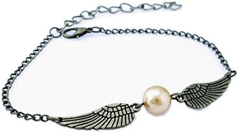 Fairy Jewelry®golden Snitch Bracelet Harry Potter, Bronze Double-sided Wings
