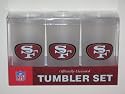 SAN FRANCISCO 49ERS Team Logo Acrylic FROSTED TUMBLER CUPS (Set of 3)