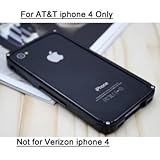 IPHONE 4 ALUMINUM BLADE METAL BUMPER CASE BLACK/Black With Free screen prot ....