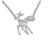 Disney Ladies Silver Plated Necklace with Bambi Pendant