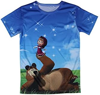 Sdeya Boys Girls Masha And The Bear Printed T Shirt Online (S)