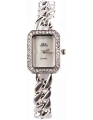 Yesurprise New Fashion Lady Girl Women Quartz Rhinestone Luxury Crystal Bangle Bracelet Wrist Watch Gift Silver
