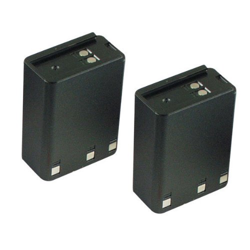 Hitech - 2 Pack of KNB-12A Replacement Batteries for Some Kenwood TK-250, TK-259, TK-350, TK-353, TK-355, TK-359, TK-430, and TK-431 2-Way Radios (Ni-MH, 2500mAh)