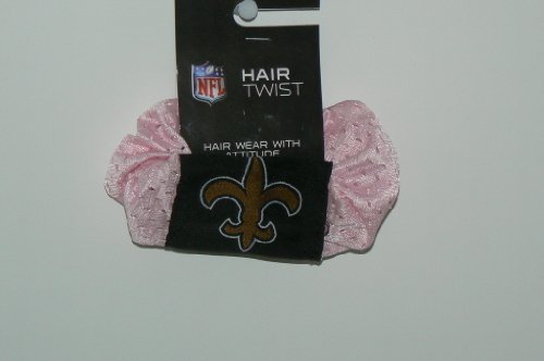 NFL New Orleans Saints Pink Hair Scrunchie Ponytail Holder