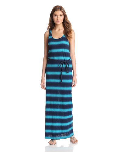 Lucky Brand Women's Spray Tie-dye Maxi Dress, Blue Multi, Small