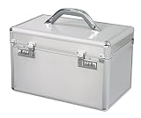 Produkt-Bild: ALUMAXX Beautycase BEAUTY aus Aluminium, silber, inkl. herausnehmbarem Spiegel, 2 Zahlenkombinationsschl&ouml;sser, Alu-Beauty-Case