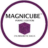 Magnicube Magnet Balls Purple Edition 216 Piece Magnetic Puzzle (Tin Gift Set)