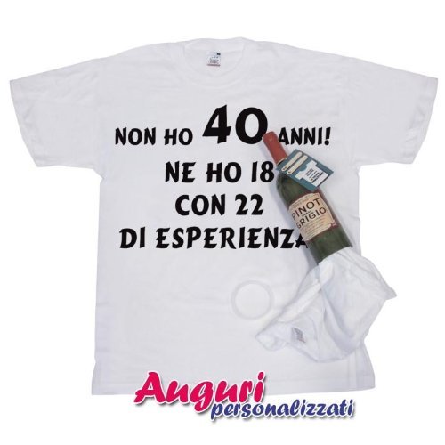 T-shirt Divertente Per Compleanno Uomo E Donna, In Morbido Cotone 100%, Lavabile In Lavatrice, Varie Taglie E Colori