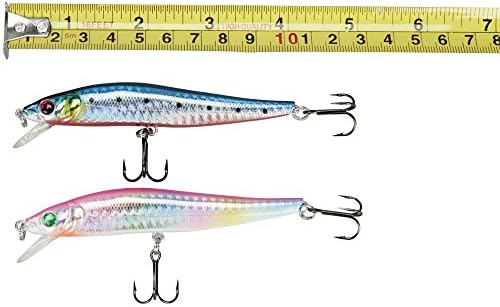 2pcs Minnow Fishing Lures Bass CrankBait Hooks Sharp Treble 3.94"/10cm 10g New