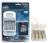 Hitech -AA Batteries and Charger Set for Garmin eTrex Vista HCx / eTrex Legend HCx / eTrex Venture HC Handheld GPS Navigator / Receiver