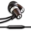 J.Fi.M Acoustic Natural Ebony Wood and Metal Fusion Earphones with Mic (Ebony / Titanium)