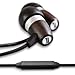 J.Fi.M Acoustic Natural Ebony Wood and Metal Fusion Earphones with Mic (Ebony / Titanium)