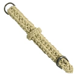 Braided Hemp Large Dog Collar - Natural