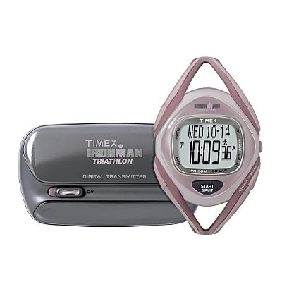 Timex 5K091 Women's Pink Ironman Triathlon Digital Wireless Fitness Tracker; Calories, Distance, Steps, Pace