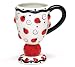 Adorable Ladybug Cappuccino Coffee Mug With Ladybugs And Swirls