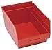 Quantum Storage Systems K-QSB207RD-8 Economy Shelf Bins, 11-5/8" x 8-3/8" x 6", Red (Pack of 8)