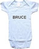 BRUCE - Name-Series - White, Blue or Pink Onesie / Baby T-shirt