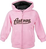 Houston Astros Girls 4-6X Pink Full Zip Hooded Sweatshirt