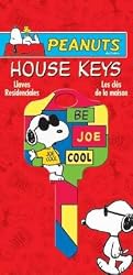 Peanuts Snoopy Joe Cool Kwikset KW House Key Keys