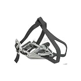 Wellgo LU-961 Road Pedals Silver with Clips & Straps