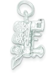 Sterling Silver Train Charm Locomotive Pendant Jewelry