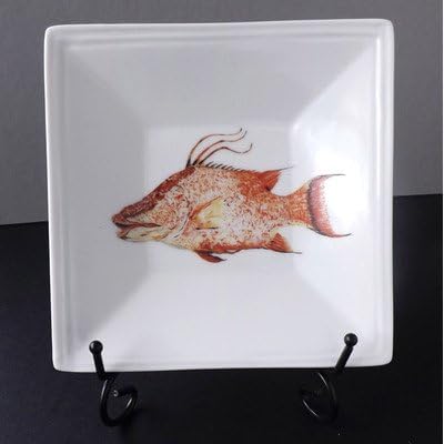 Fish Behold The Mighty Hogfish Square Condiment Server