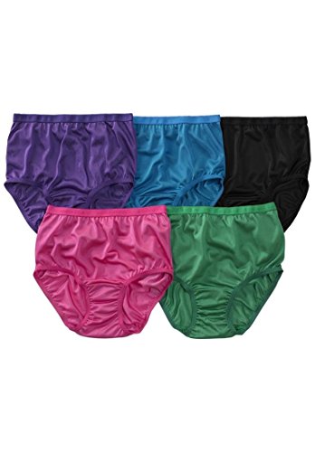 Comfort Choice Women's Plus Size 10-Pack Nylon Briefs
