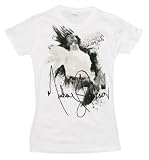 Michael Jackson Screen Explode Juniors T-Shirt in White, Size: Large