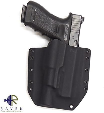 Raven Concealment Systems Phantom Light Compatible Holster for Glock 20/21/21SF with APL, Right Hand, Black, Full Shield, Standard Cut, 1.5" Belt Loops