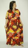 Hawaiian Dresses, Kimono Red/Yellow