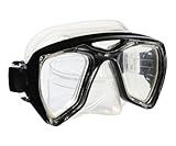 Aqua Leisure Dolfino Silicone Low Volume Dual Lens Mask in Blue
