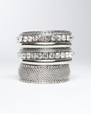 bebe Large Rhinestone Mixed Bangle Set