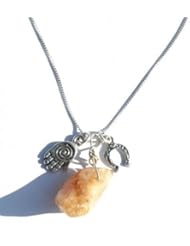 Citrine Negative Energy Protection Necklace Evil Eye Charms