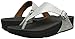 FitFlop Women's The Skinny Deluxe, Silver, 7 M US