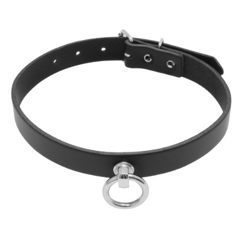 Produkt-Bild: Lederhalsband mit gro&szlig;em Ring der O