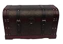 Antique Victorian Wood Trunk Wooden Treasure Hope Chest