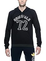 adidas Sudadera con Capucha Slim Fit Hoodie (Negro)
