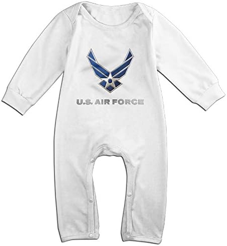 DHome Air Force US Long-sleeve Infant Warm Outfits Clothes White 24 Months
