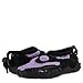 Childrens Kids Wave Water Shoes Pool Beach Aqua Socks (9, Black/Purple)