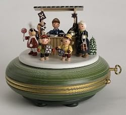 Large Music Box - "Christmas market" (6.3 inches)