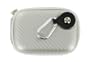 rooCASE EVA (Candy Licorice Silver) Hard Shell Case with Memory Foam for Pentax Optio I-10 Digital Camera Black