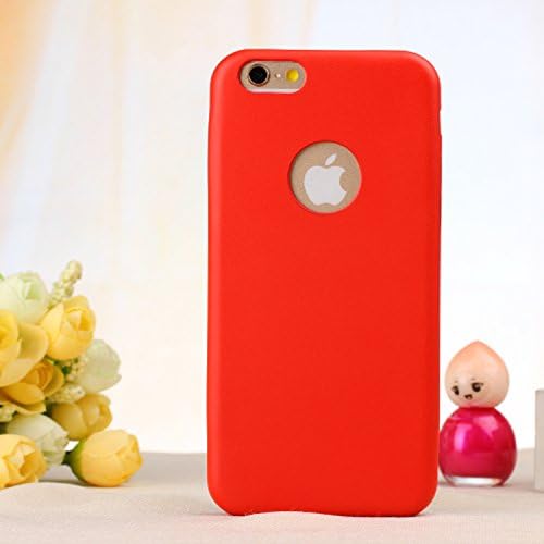 Leather Case for iPhone 6 with Hole for Logo ;Unbelievable Thin and Light Weight;RED
