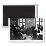 A Clinical Lesson with Doctor Charcot at the.. - 3x2 inch Fridge Magnet - large magnetic button - Magnet