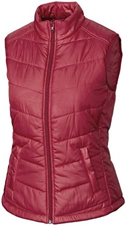 Cutter &amp; Buck LCO01205 Womens Cb Weathertec Double Major Quilted Vest, Chutney-S