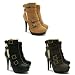 BLACK AVIATOR FAUX SHEARLING STILETTO ANKLE BOOTS SZ 5