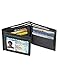 Kinzd Mens Extra Capacity Leather Trifold RFID Wallet Hybrid Bifold Flipout ID